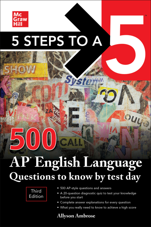 Cover image for book 5 Steps to a 5: 500 AP English Language Questions to Know by Test Day, Third Edition
