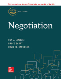Imagen de portada: Negotiation 8th edition 9781260565591