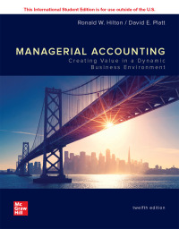Imagen de portada: Managerial Accounting: Creating Value in a Dynamic Business Environment 12th edition 9781260566390