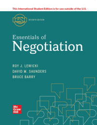 Imagen de portada: Essentials of Negotiation 7th edition 9781260570458