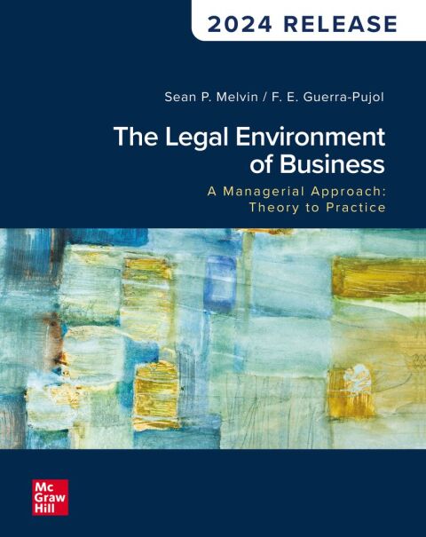Cover image for book The Legal Environment of Business, A Managerial Approach: Theory to Practice: 2024 Release