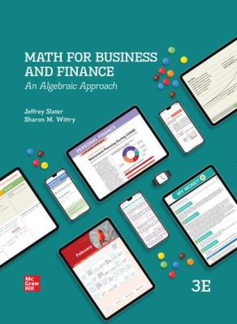 Cover image for book Math for Business and Finance: An Algebraic Approach