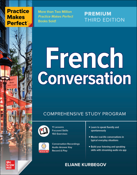 Cover image for book Practice Makes Perfect: French Conversation, Premium Third Edition