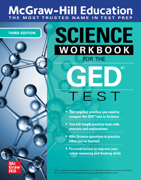 Cover image for book McGraw-Hill Education Science Workbook for the GED Test, Third Edition