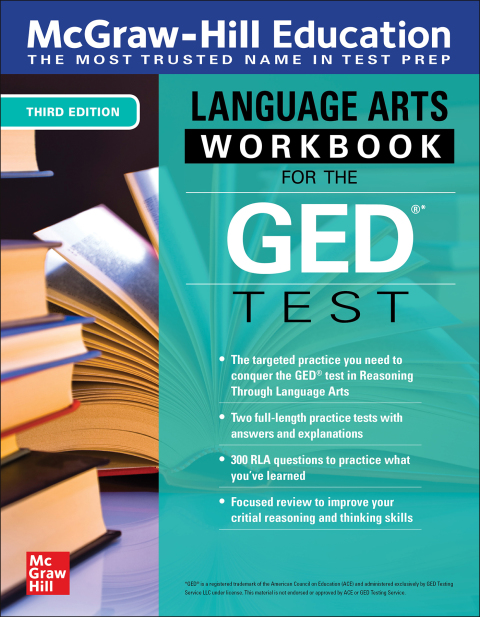 Cover image for book McGraw-Hill Education Language Arts Workbook for the GED Test