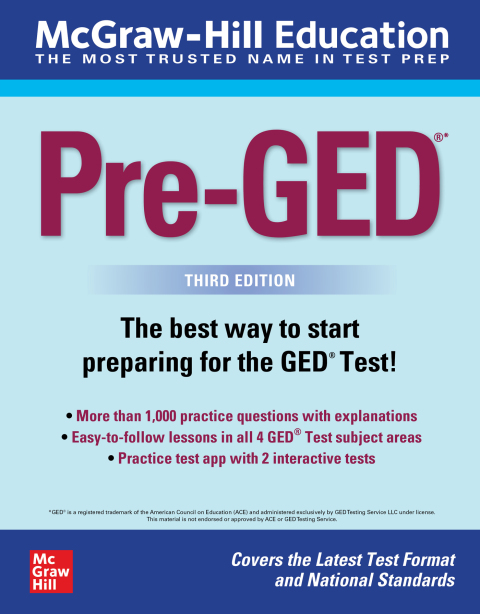 Cover image for book McGraw-Hill Education Pre-GED, Third Edition