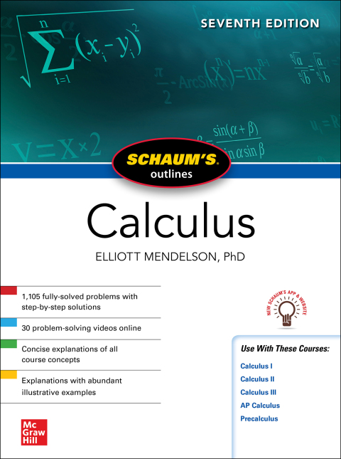 Cover image for book Schaum's Outline of Calculus