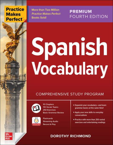 Cover image for book Practice Makes Perfect: Spanish Vocabulary, Premium Fourth Edition