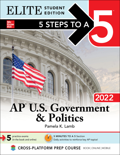 Cover image for book 5 Steps to a 5: AP U.S. Government & Politics 2022 Elite Student Edition