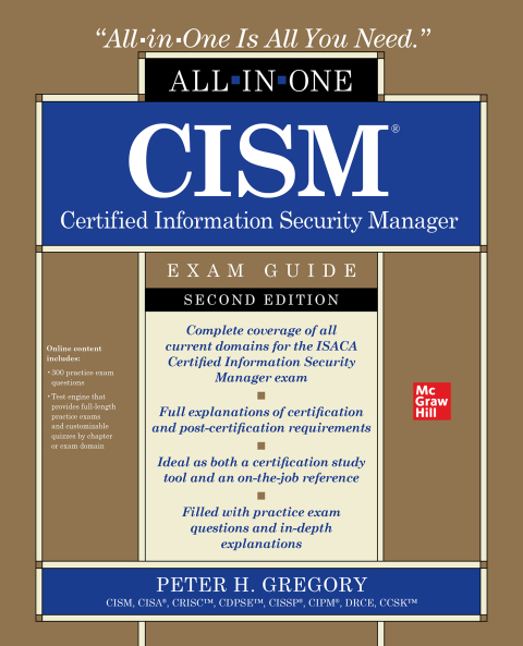 Cover image for book CISM Certified Information Security Manager All-in-One Exam Guide