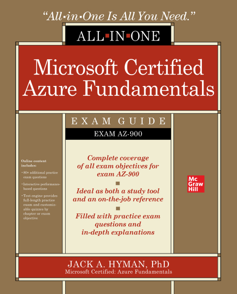 Cover image for book Microsoft Certified Azure Fundamentals All-in-One Exam Guide (Exam AZ-900)