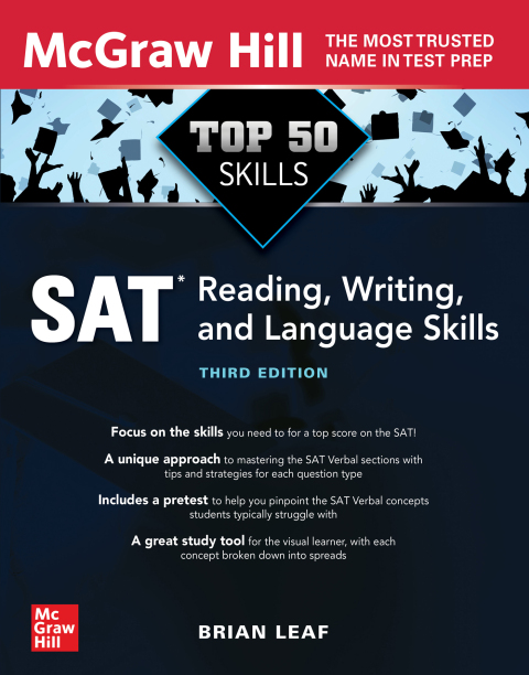 Cover image for book Top 50 SAT Reading, Writing, and Language Skills, Third Edition