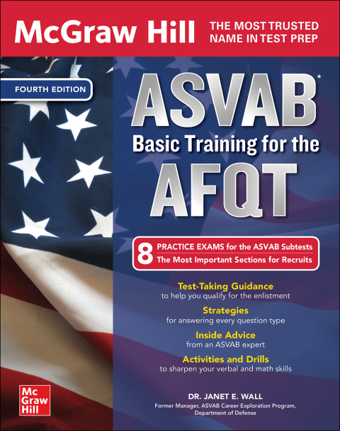 Cover image for book McGraw Hill ASVAB Basic Training for the AFQT, Fourth Edition