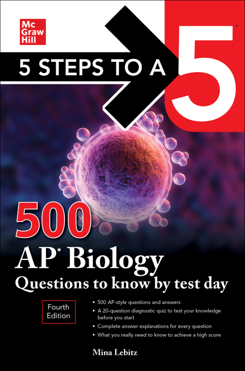 Cover image for book 5 Steps to a 5: 500 AP Biology Questions to Know by Test Day, Fourth Edition