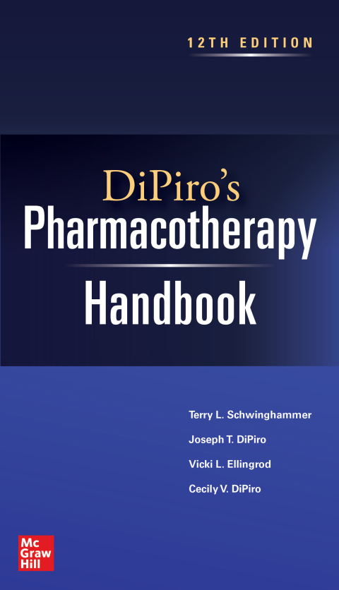 Cover image for book DiPiro's Pharmacotherapy Handbook