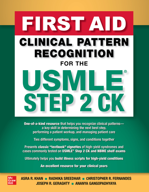 Cover image for book First Aid Clinical Pattern Recognition for the USMLE Step 2 CK