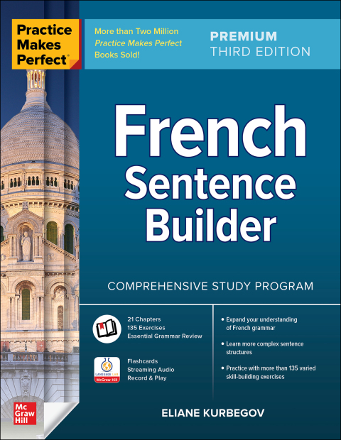 Cover image for book Practice Makes Perfect: French Sentence Builder, Premium Third Edition