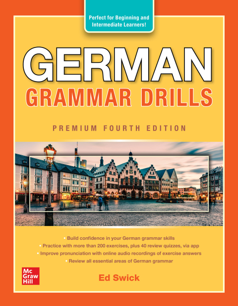 Cover image for book German Grammar Drills, Premium Fourth Edition