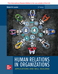 Cover image: Human Relations in Organizations: Applications and Skill Building 12th edition 9781265129552