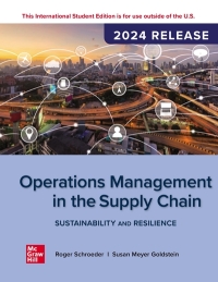 Operations Management In The Supply Chain: Sustainability and Resilience ISE