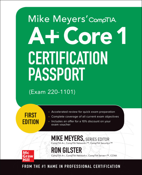 Cover image for book Mike Meyers' CompTIA A  Core 1 Certification Passport (Exam 220-1101)