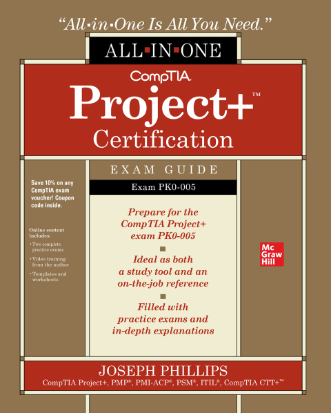 Cover image for book CompTIA Project  Certification All-in-One Exam Guide (Exam PK0-005)