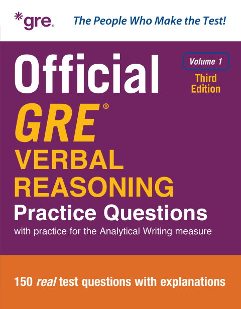 Cover image for book Official GRE Verbal Reasoning Practice Questions, Third Edition, Volume 1