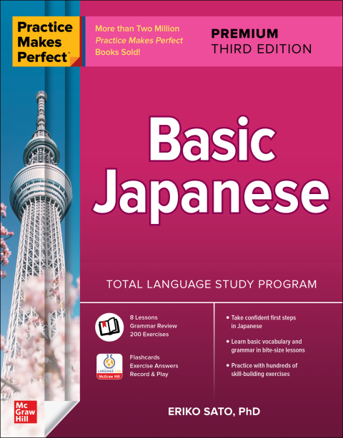 Cover image for book Practice Makes Perfect: Basic Japanese, Premium Third Edition