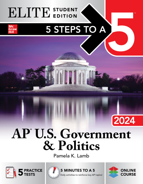 Cover image for book 5 Steps to a 5: AP U.S. Government & Politics 2024 Elite Student Edition
