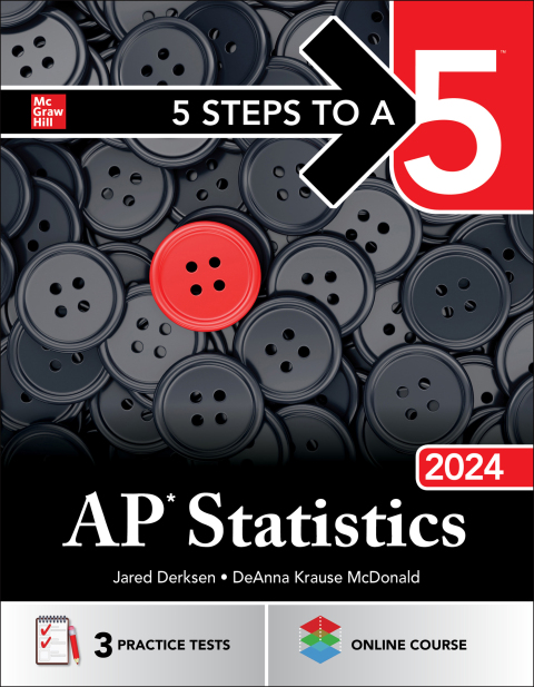 Cover image for book 5 Steps to a 5: AP Statistics 2024