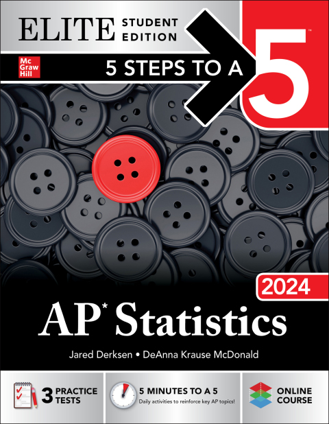Cover image for book 5 Steps to a 5: AP Statistics 2024 Elite Student Edition