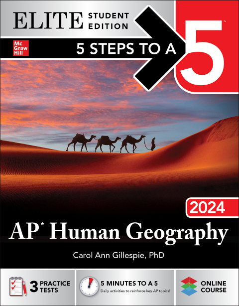 Cover image for book 5 Steps to a 5: AP Human Geography 2024 Elite Student Edition
