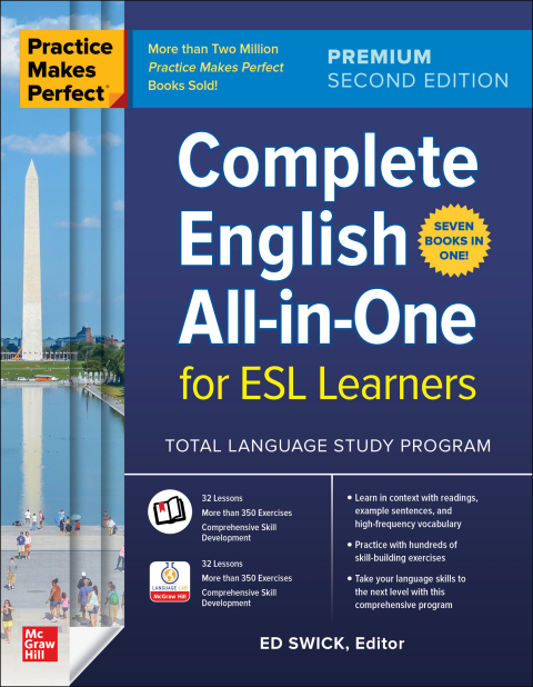 Cover image for book Practice Makes Perfect: Complete English All-in-One for ESL Learners, Premium Edition