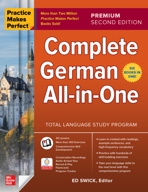 Cover image for book Practice Makes Perfect: Complete German All-in-One, Premium Second Edition