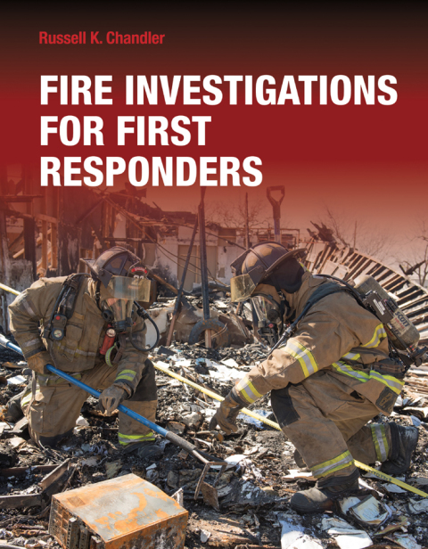 Cover image for book Fire Investigations for First Responders includes Navigate Advantage Access