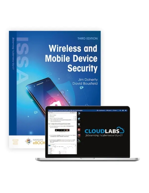 Cover image for book Navigate eBook for Wireless and Mobile Device Security + Cloud Labs, Third Edition