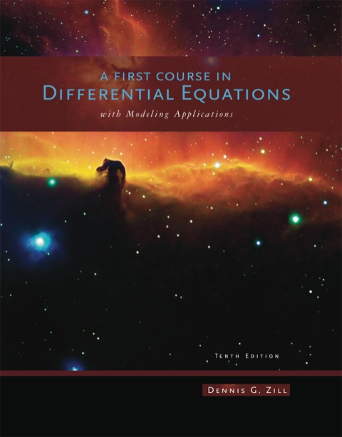 Cover image for book A First Course in Differential Equations with Modeling Applications