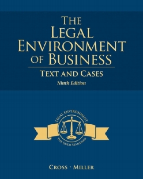 Cover image for book MindTap Business Law for Cross/Miller's The Legal Environment of Business: Text and Cases, 9th Edition, [Instant Access], 1 term (6 months)
