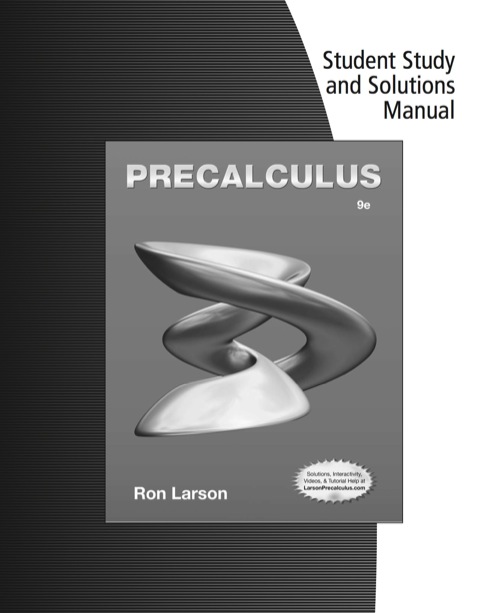 Cover image for book Student Solutions Manual for Larson's Precalculus