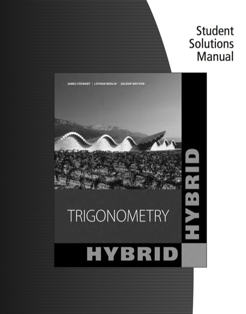Cover image for book Student Solutions Manual for Stewart/Redlin/Watson's Trigonometry, 2nd
