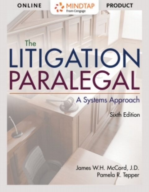 Cover image for book MindTap Paralegal for McCord/Tepper's The Litigation Paralegal: A Systems Approach, 6th Edition, [Instant Access], 1 term (6 months)