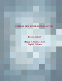 Business Law: Pearson New International Edition 8th edition