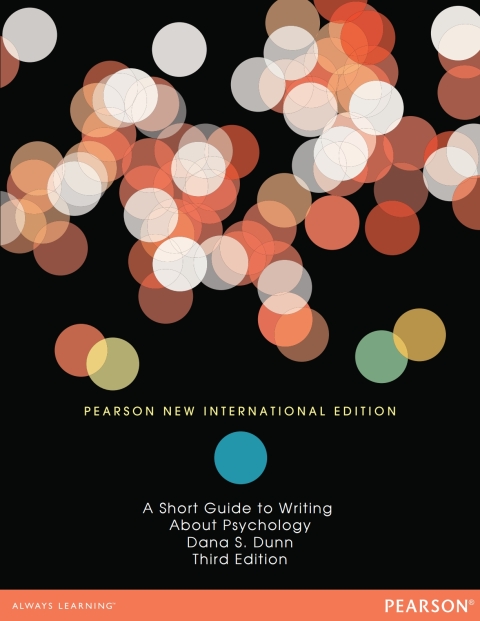 Short Guide to Writing About Psychology: Pearson New International Edition