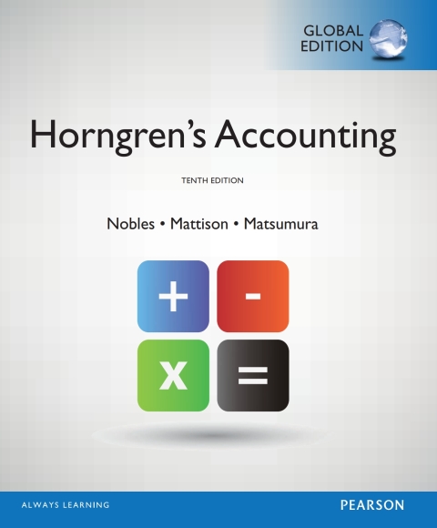 Horngren's Accounting, Global Edition 