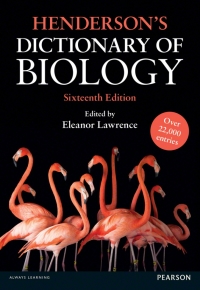 Cover image: Henderson's Dictionary of Biology 16th edition 9781292086071
