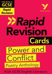 Cover image: York Notes for AQA GCSE (9-1) Rapid Revision Cards: Power and Conflict AQA Poetry Anthology eBook Edition 1st edition 9781292273686