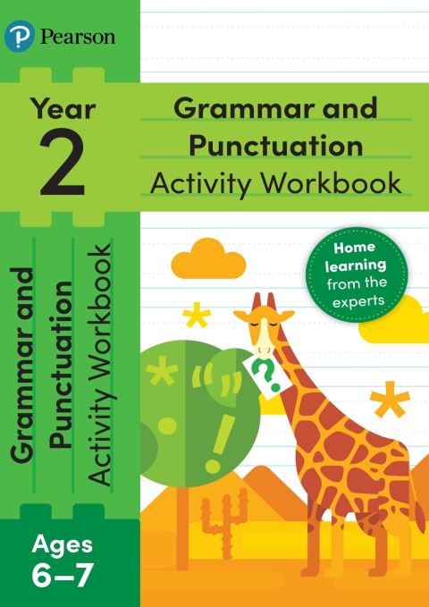 Cover image for book Pearson Learn at Home Grammar & Punctuation Activity Workbook Year 2 Kindle