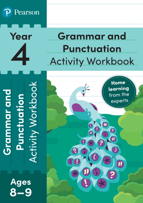 Cover image for book Pearson Learn at Home Grammar & Punctuation Activity Workbook Year 4 Kindle