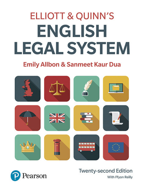 Cover image for book Elliott & Quinn's English Legal System