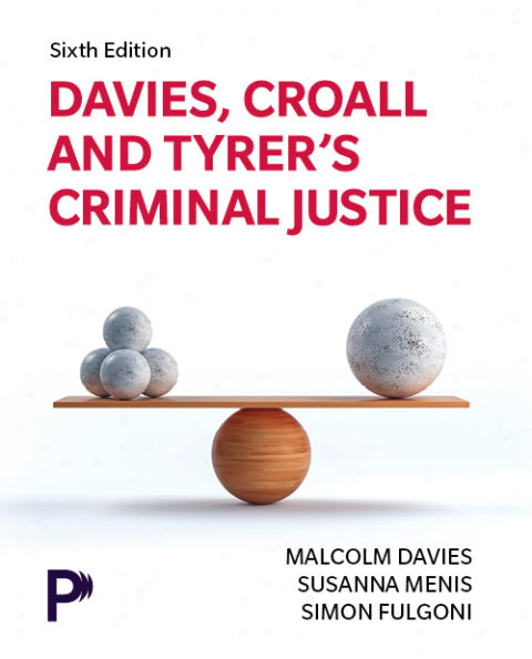 Cover image for book Davies, Croall & Tyrer's Criminal Justice